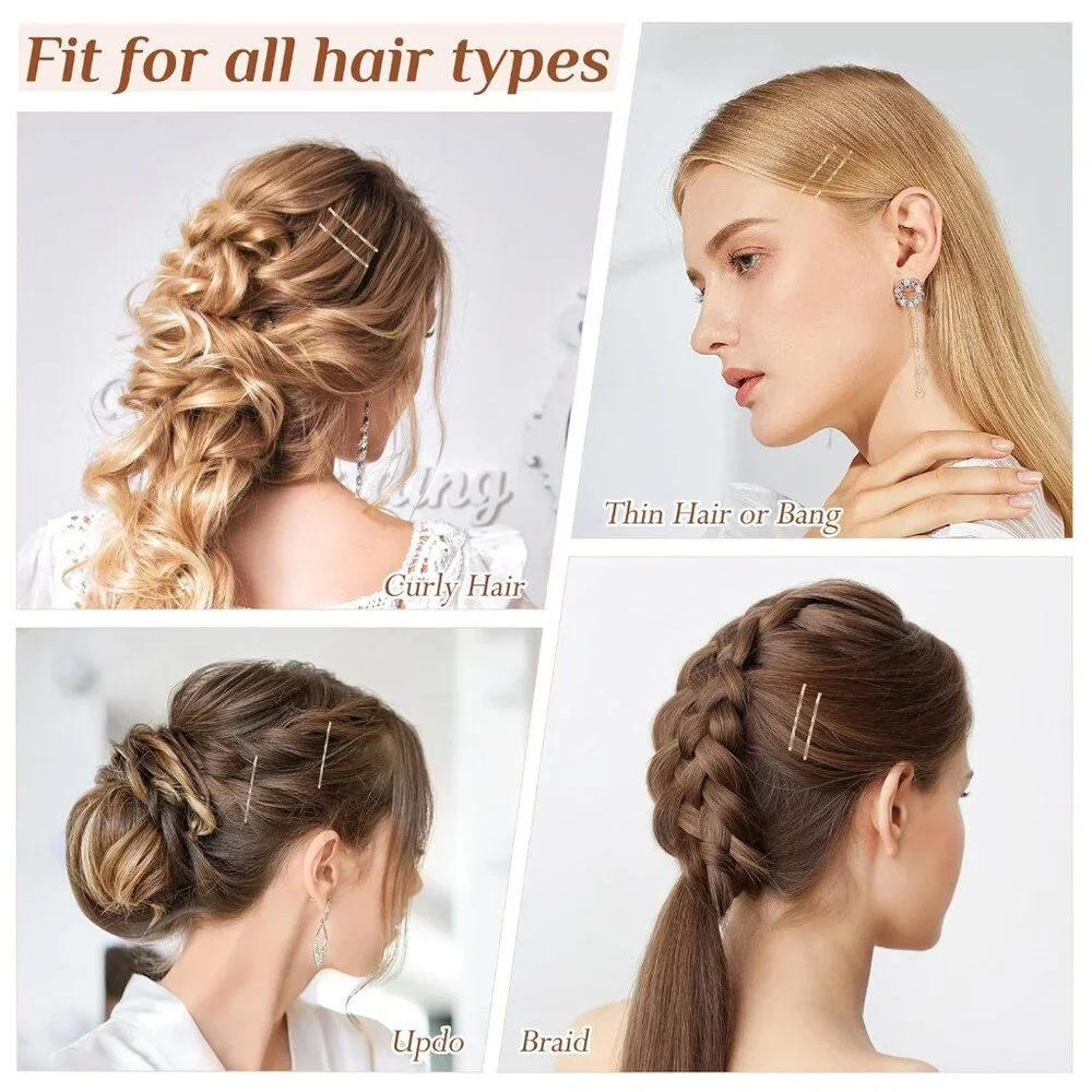 Bobby Pins - Blonde Hair, 360 Pcs, 2 Inch, Secure Hold, Kids to Women